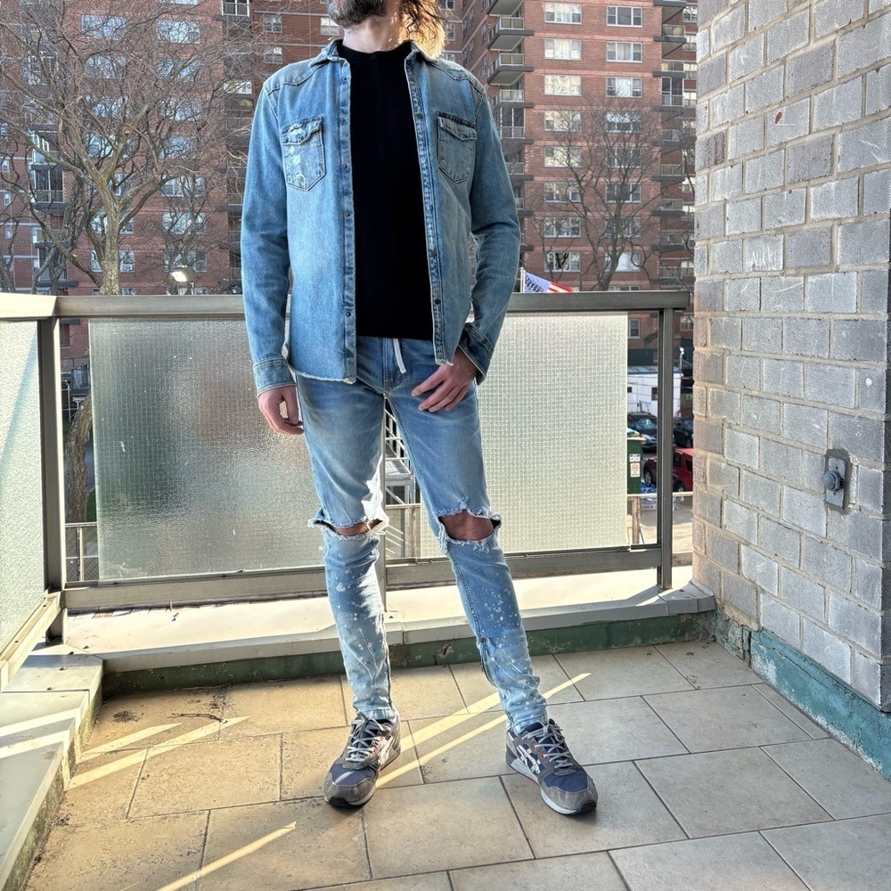 Hyper Denim Artsy Distressed Jeans Size 30 - Picture 6 of 10